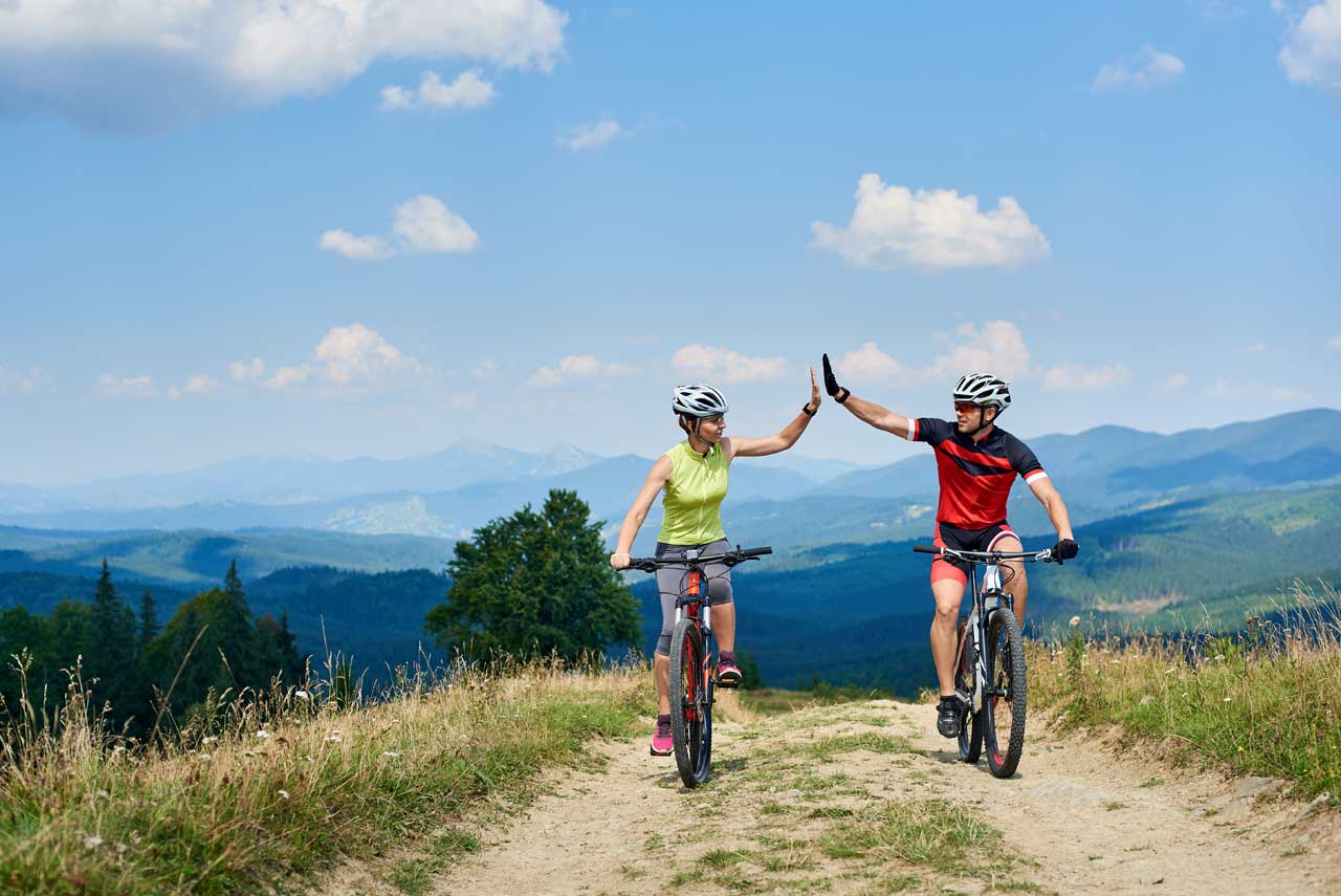 Zwei Radfahrer